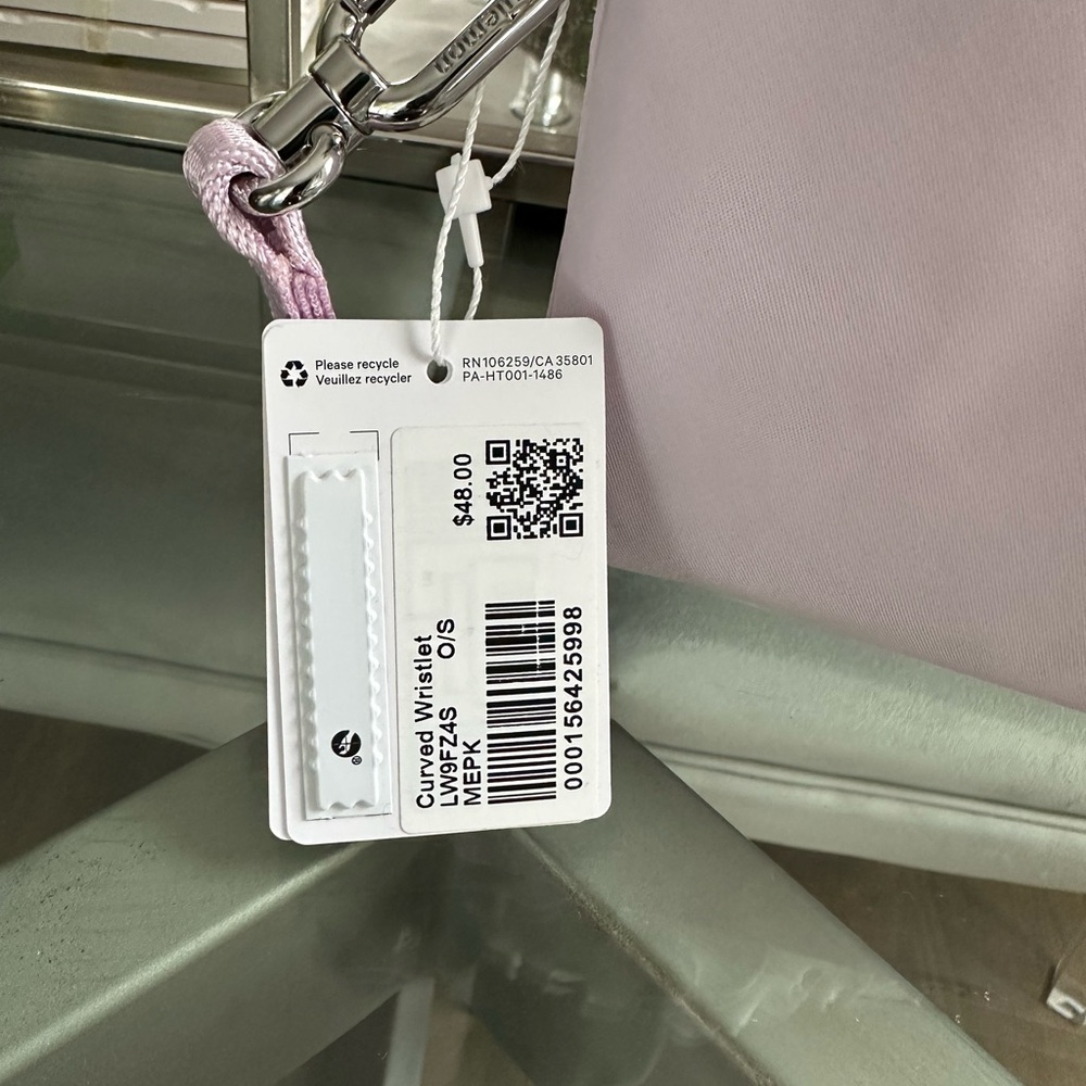 Lululemon Athletica Pink Curved Wristlet - Picture 5 of 6